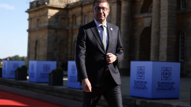 North Macedonia`s Prime Minister Hristijan Mickoski arrives to attend the European Political Community 18 07 2024